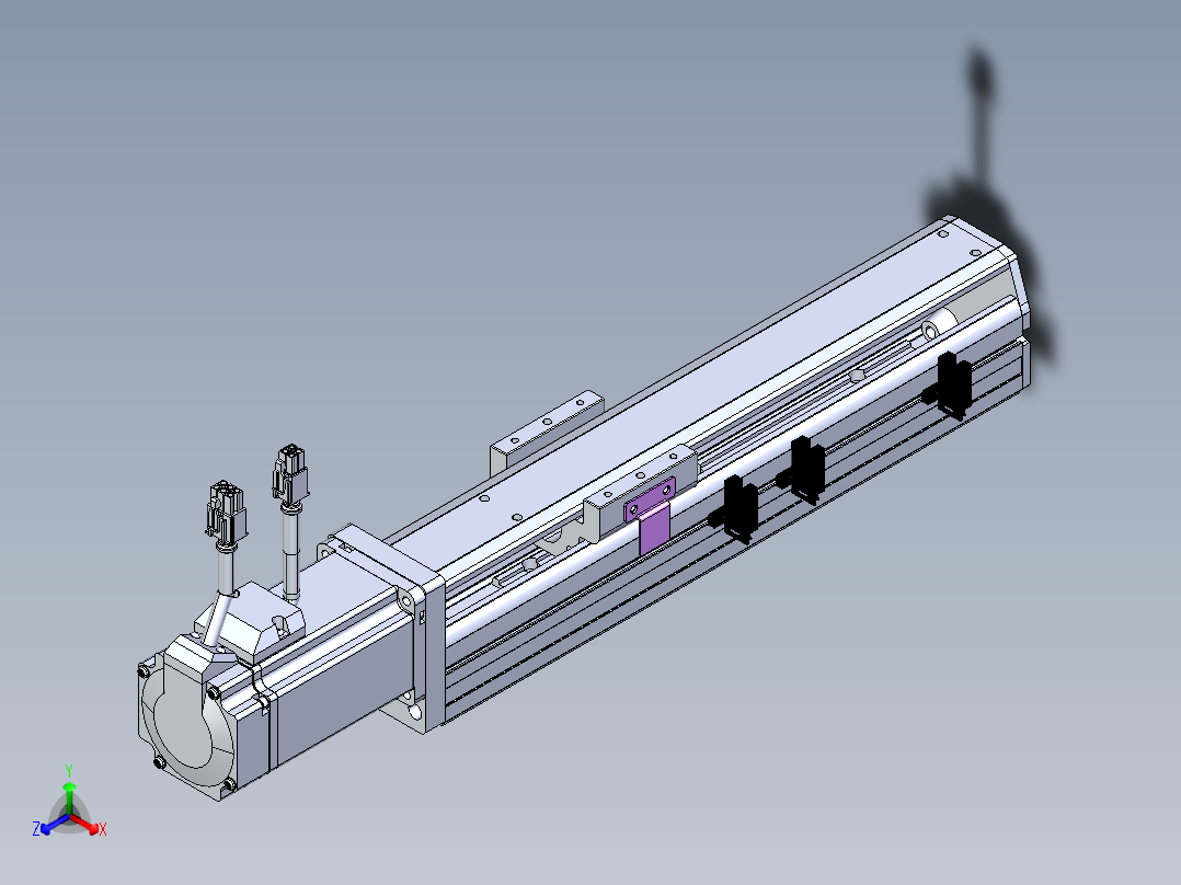 东锦丝杆传动-直线滑台模组DH60-L10-S150-BC-T400-C3主视图