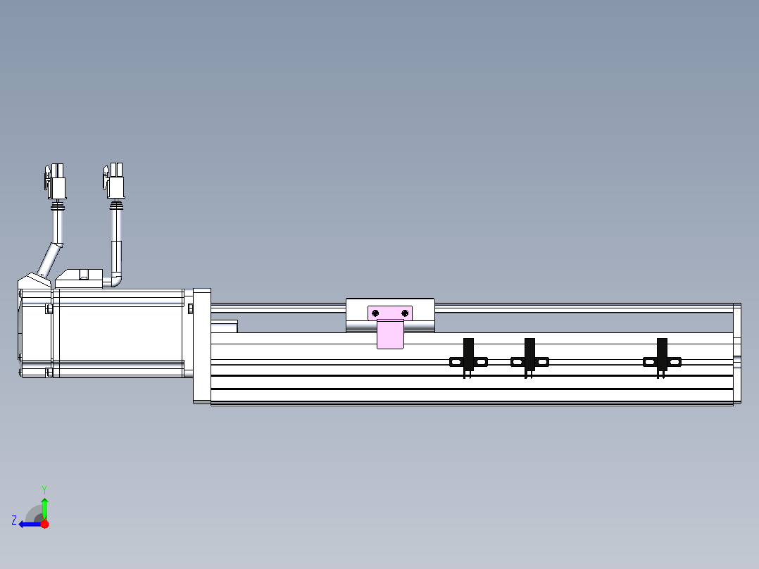 东锦丝杆传动-直线滑台模组DH60-L10-S150-BC-T400-C3右视图