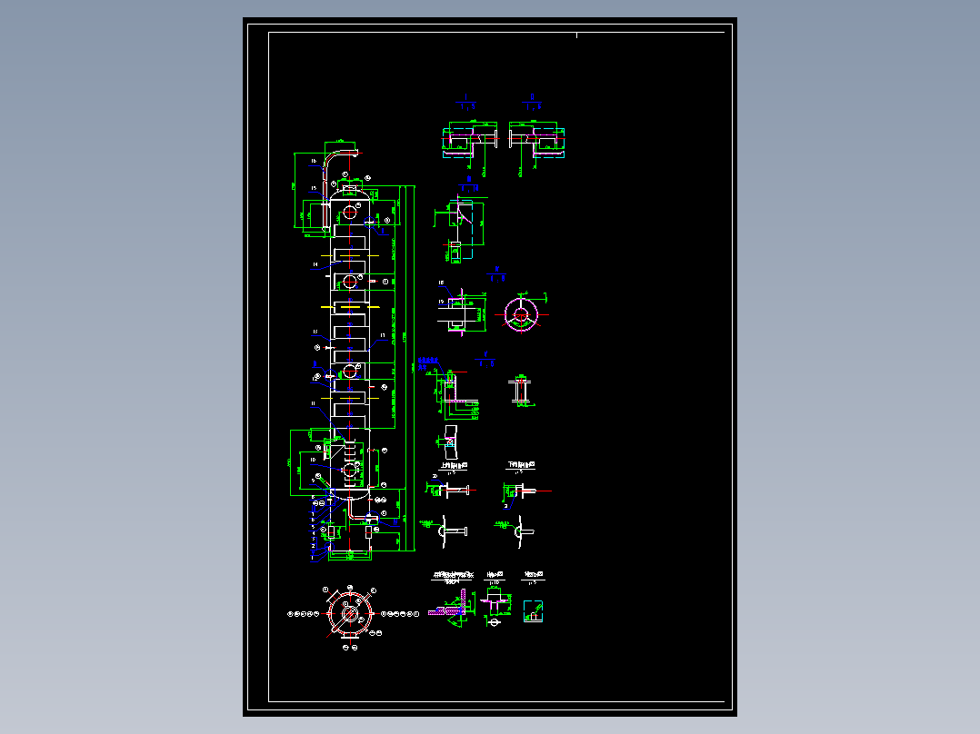 精馏塔装配图
