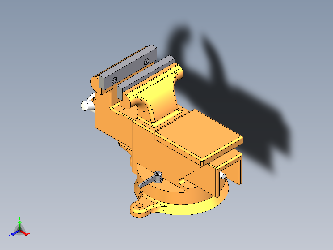 虎钳正等轴测图