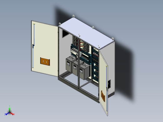 两台控制柜拼装plc柜 58740