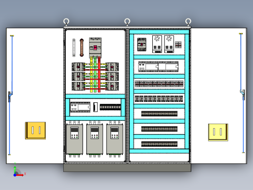 两台控制柜拼装plc柜 58740前视缩略图