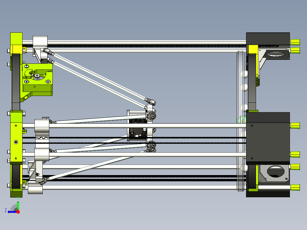 3D打印机并联臂三维图纸 855459右视图