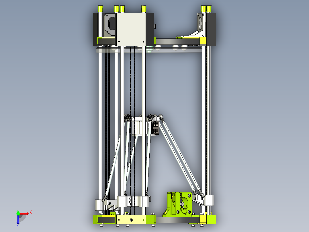 3D打印机并联臂三维图纸 855459俯视图