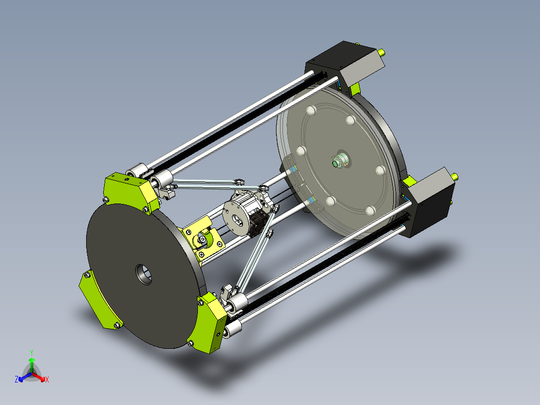3D打印机并联臂三维图纸 855459正等轴测图