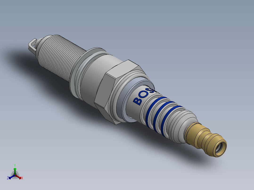 火花塞(3)正等轴测图
