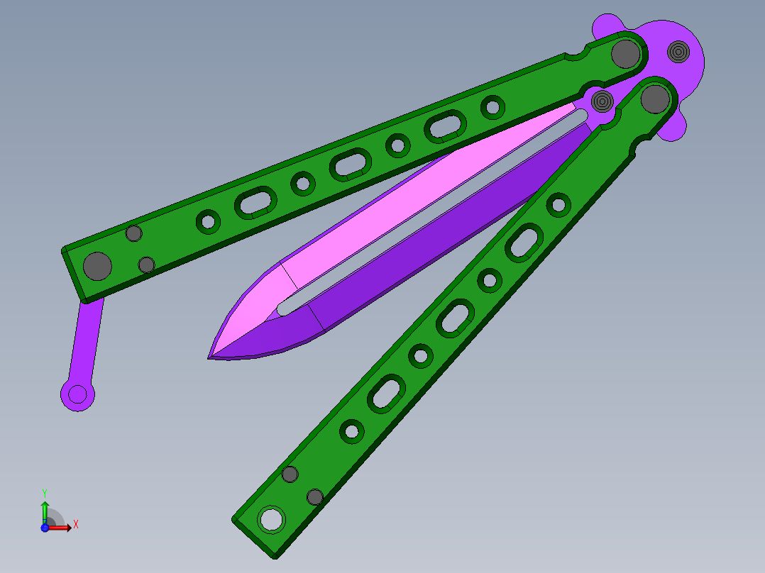 折叠刀、刀 (3)前视图