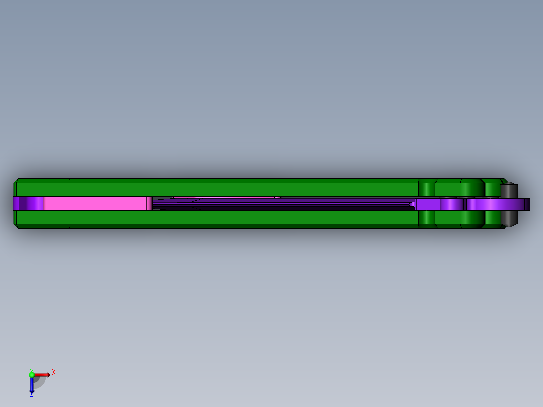 折叠刀、刀 (3)俯视图