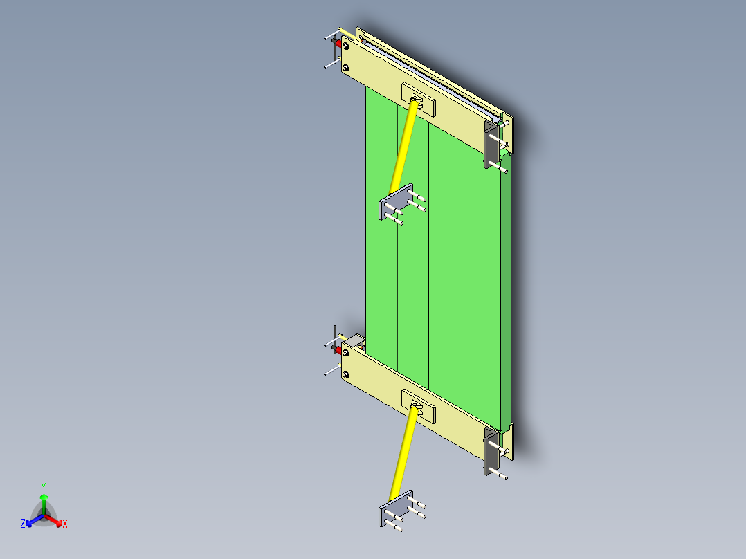 组装防洪板三维
