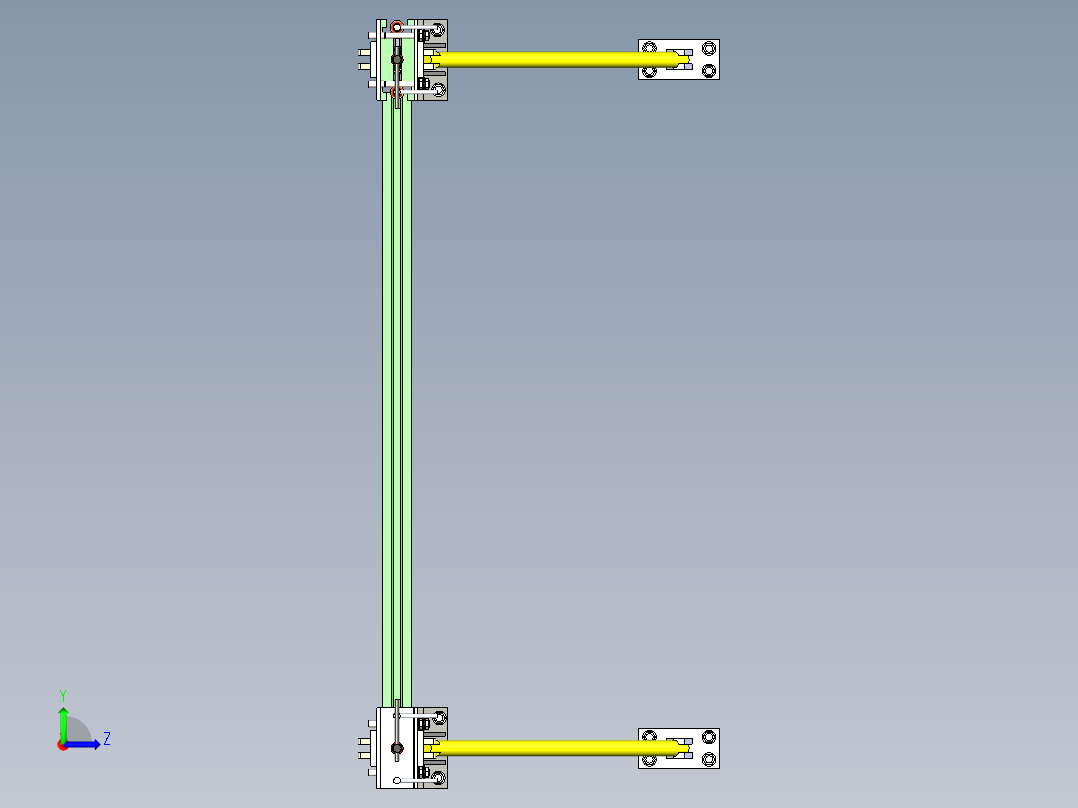 组装防洪板三维左视图