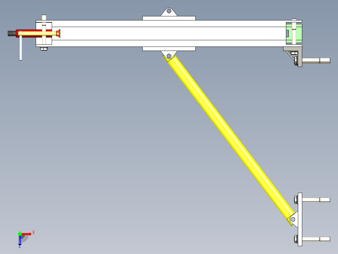 组装防洪板三维俯视图