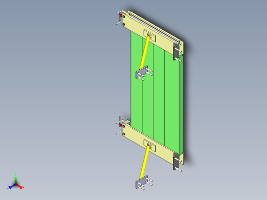 组装防洪板三维正等轴测缩略图