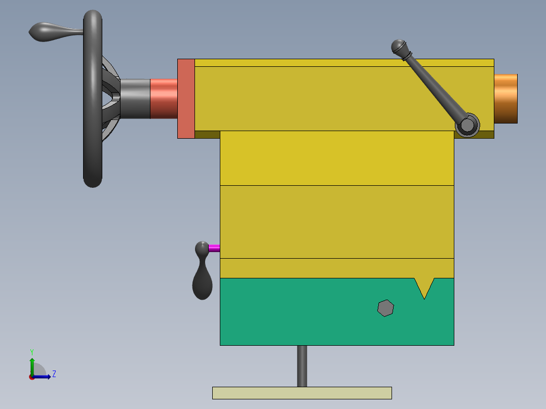 A2004884-车床尾座左视图