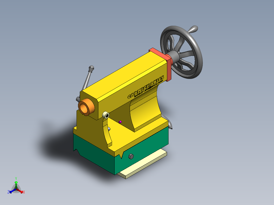 A2004884-车床尾座正等轴测图