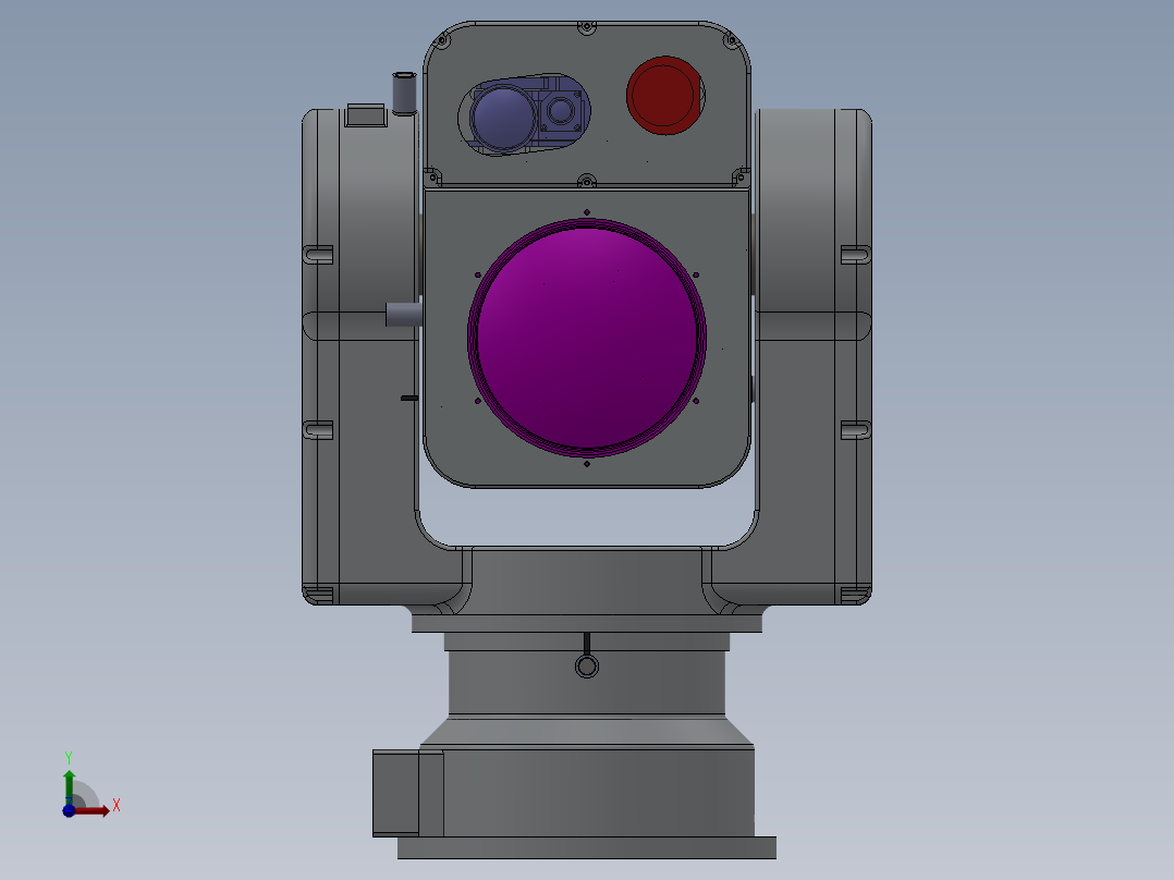 双轴三光转台模型前视图