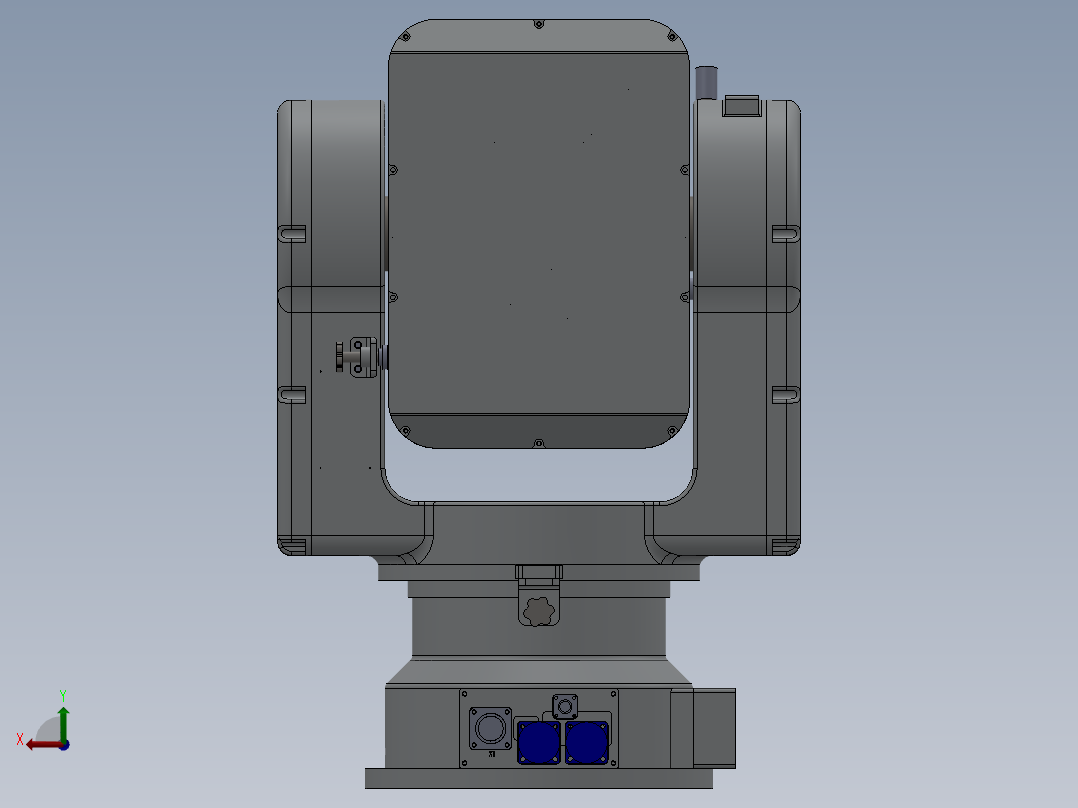 双轴三光转台模型后视图