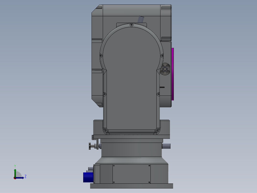 双轴三光转台模型左视图