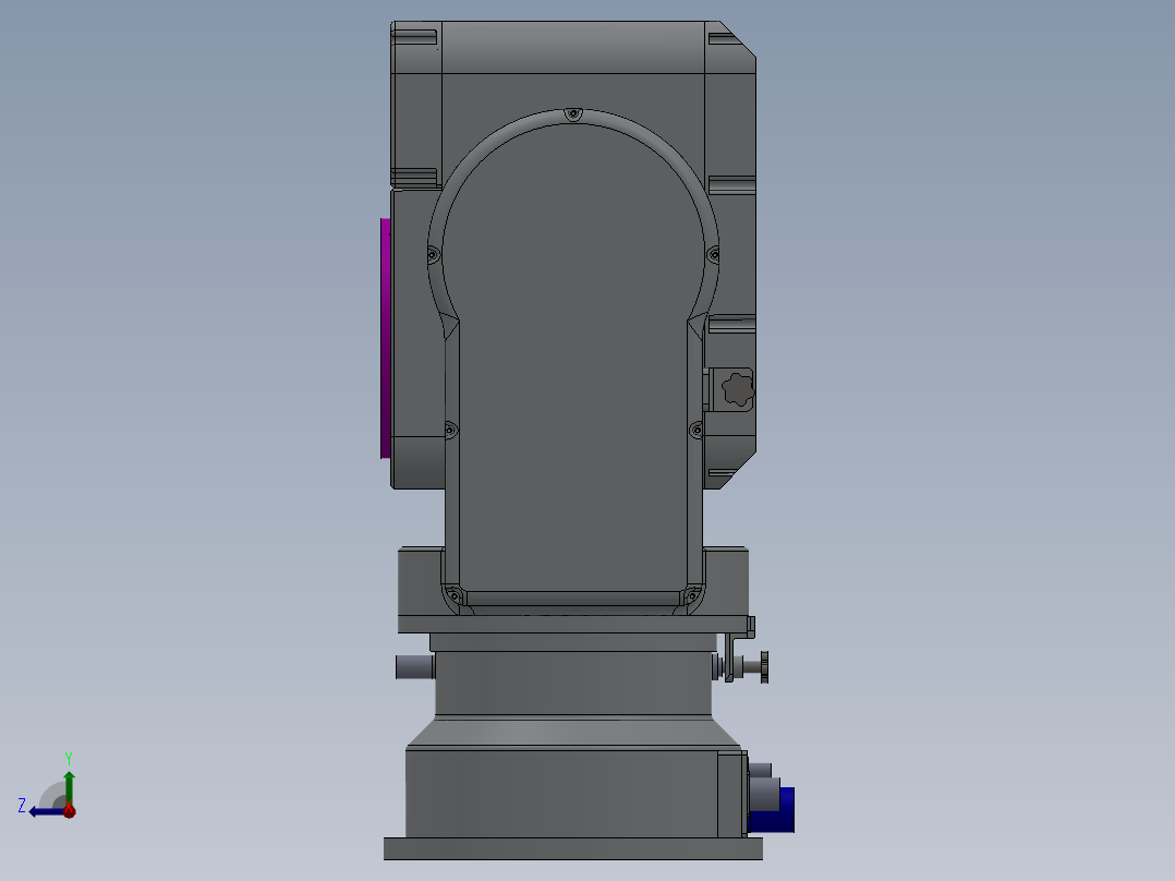 双轴三光转台模型右视图