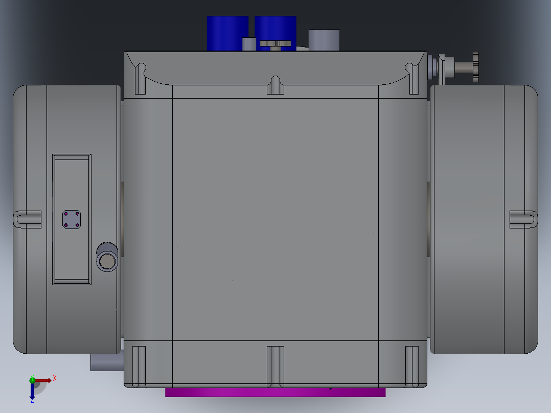 双轴三光转台模型俯视图