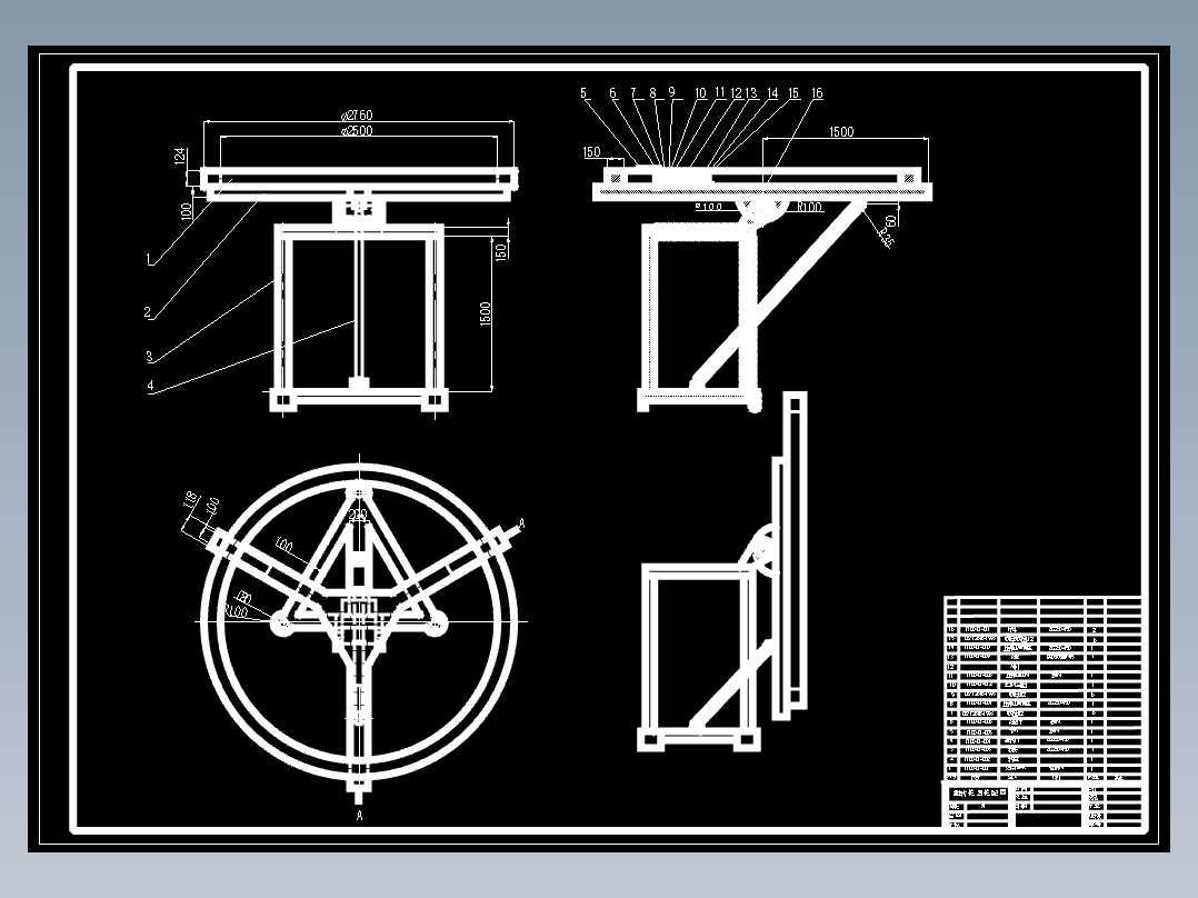大型回转支撑套圈端面加工翻转装置设计7张CAD图