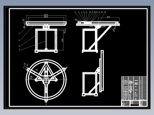 大型回转支撑套圈端面加工翻转装置设计7张CAD图