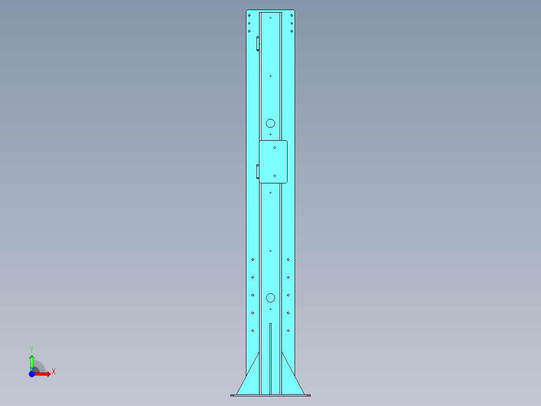 垂直框架结构前视图