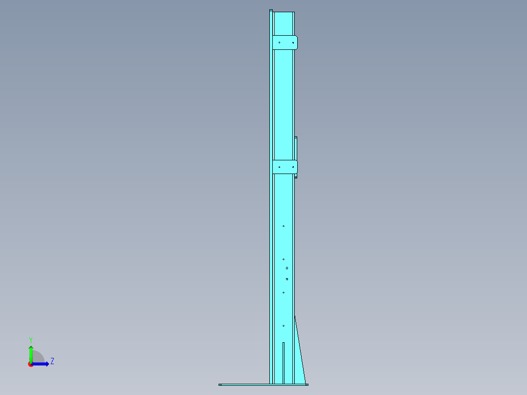 垂直框架结构左视图