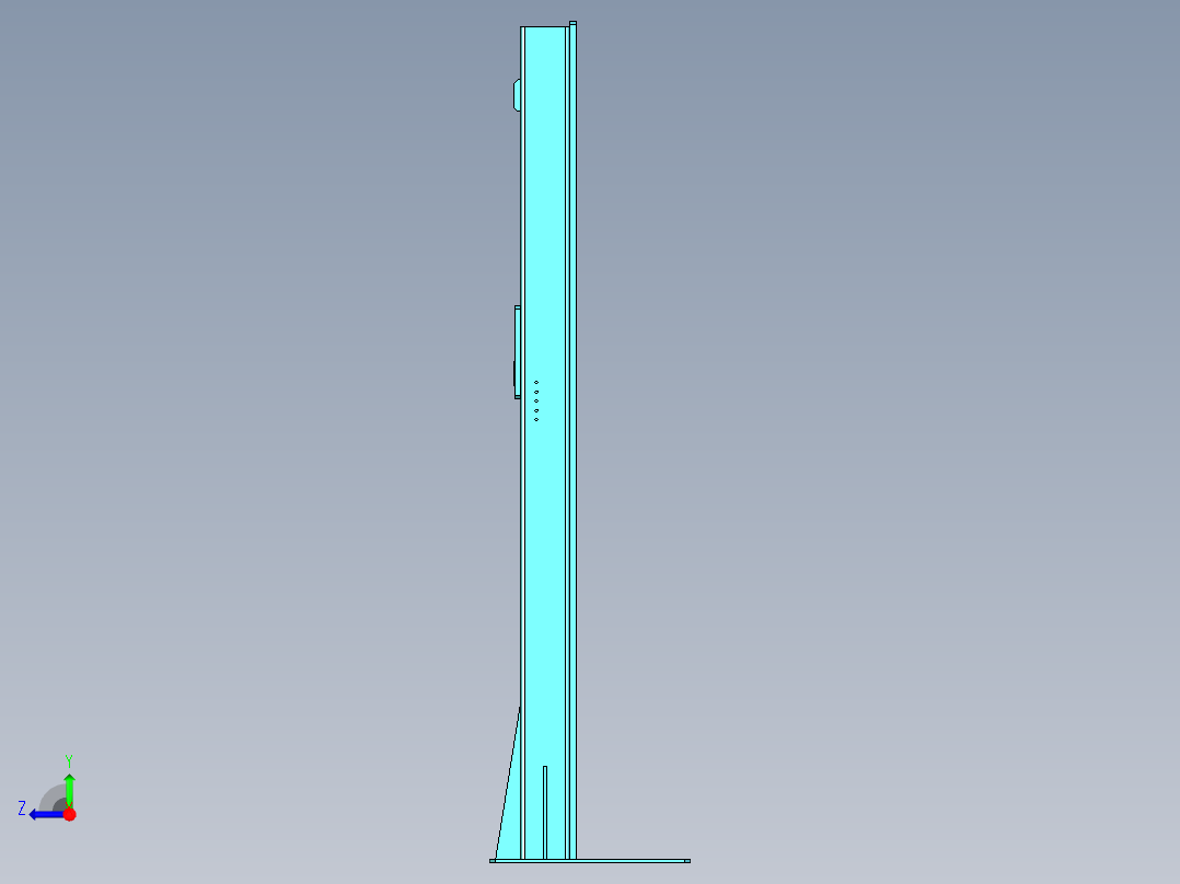 垂直框架结构右视图