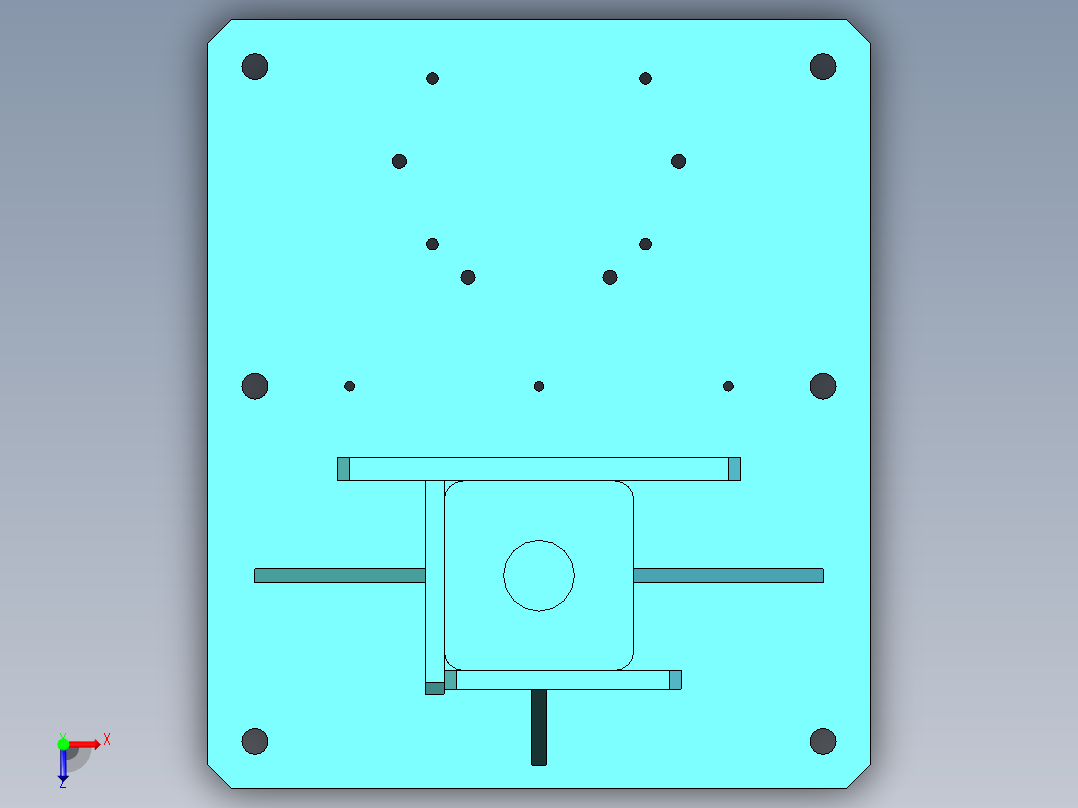 垂直框架结构俯视图