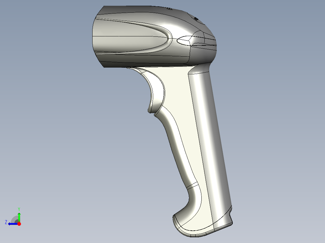 HR-100_101条码枪右视图