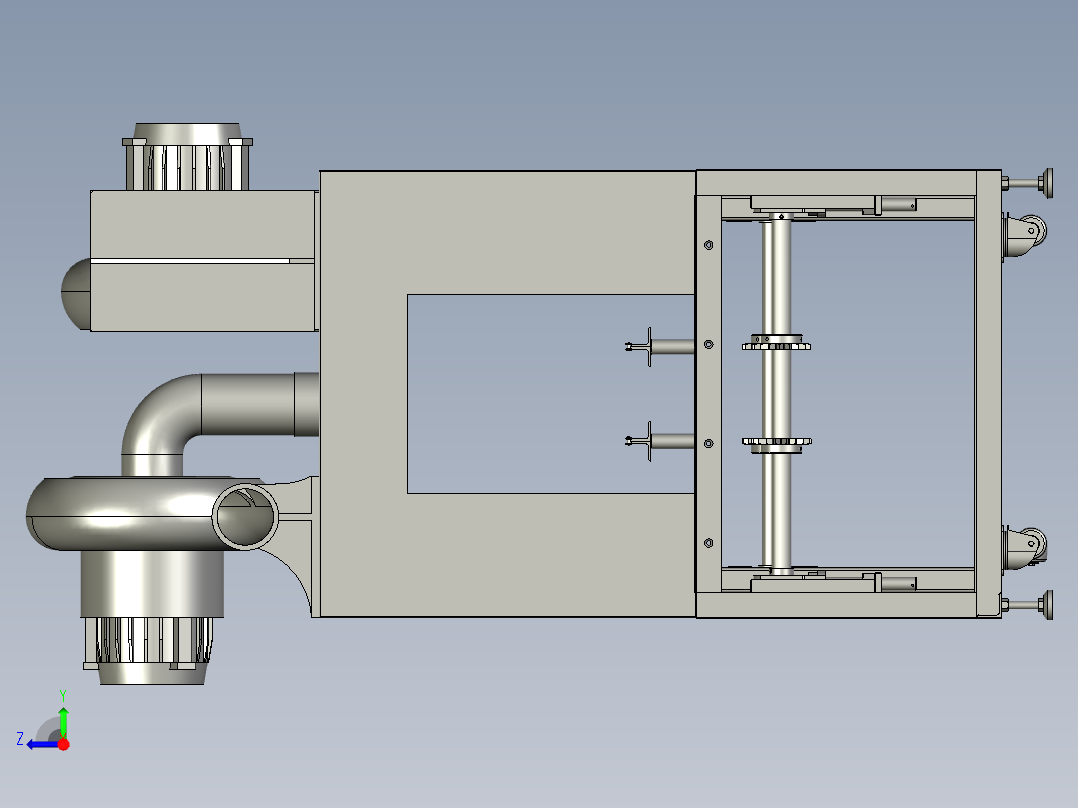 M060-转子四段-一段加热箱右视图