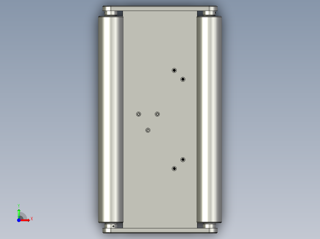 纠偏设备机构前视图