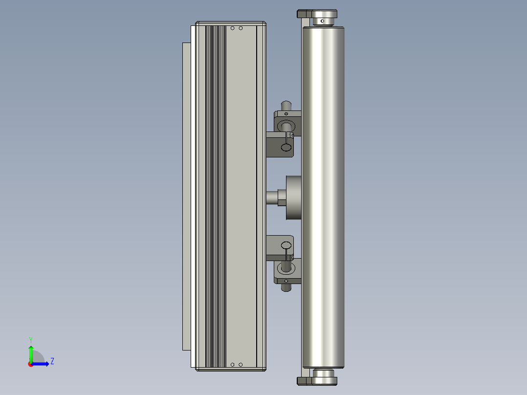 纠偏设备机构左视图