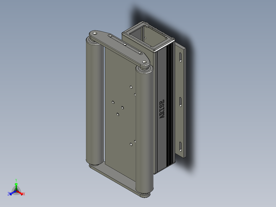 纠偏设备机构正等轴测图