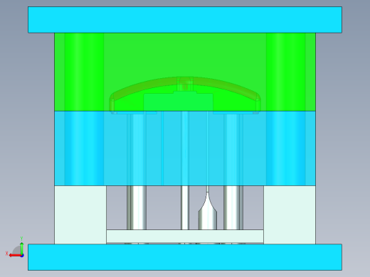 空调盖板零件模具设计后视缩略图