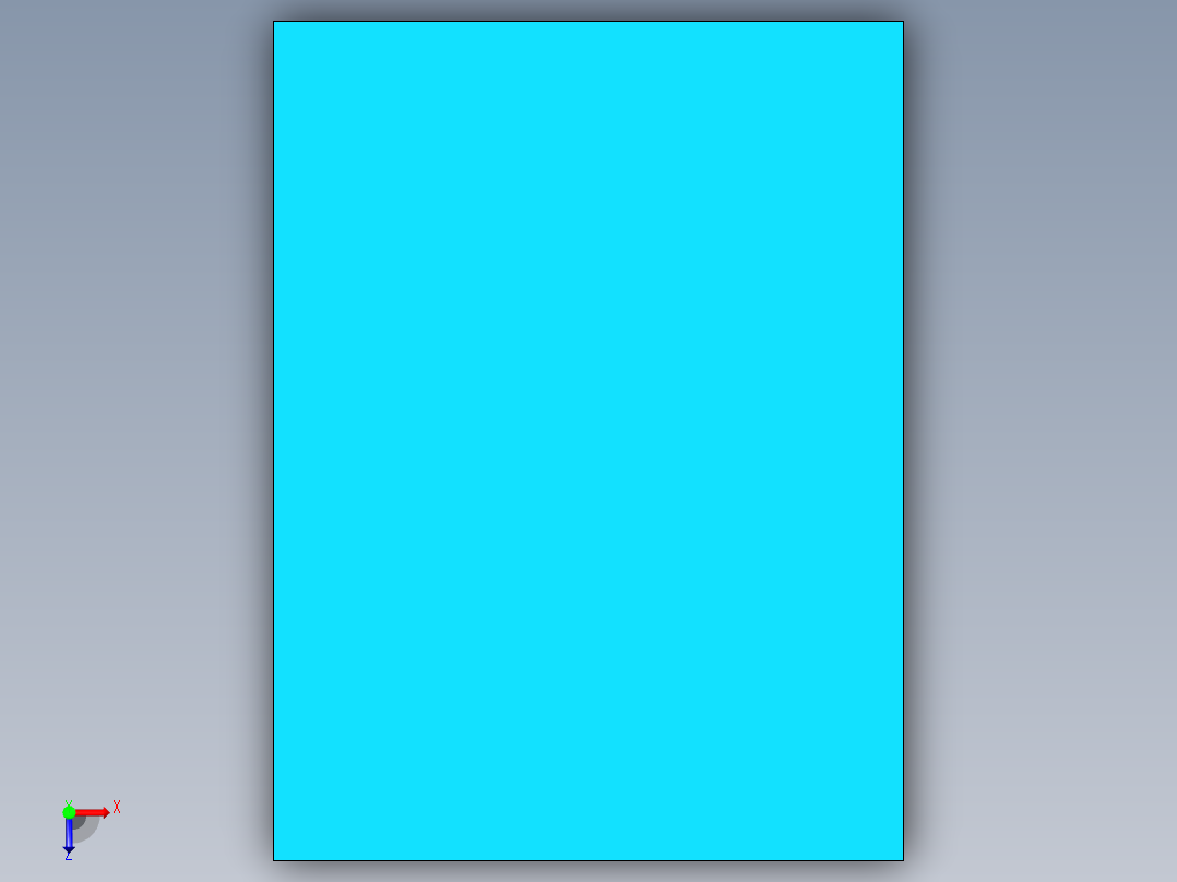 空调盖板零件模具设计俯视图