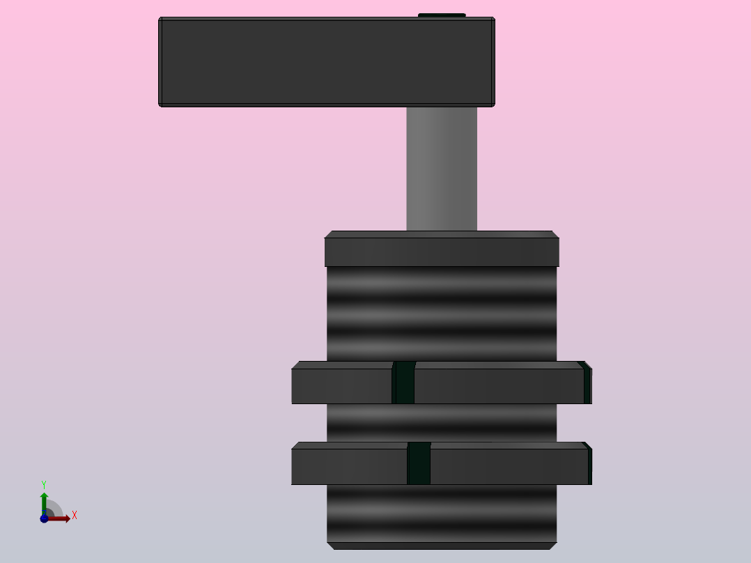 KZG-LG（D）空压全牙型转角缸[KZG-LG50SL×0]前视图