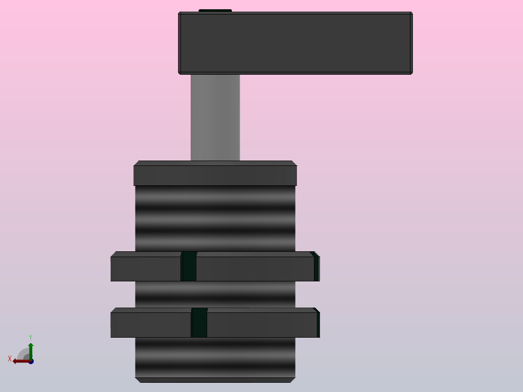 KZG-LG（D）空压全牙型转角缸[KZG-LG50SL×0]后视图