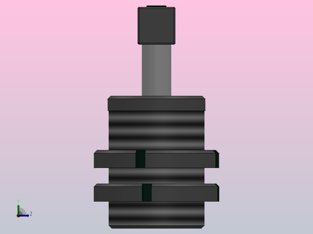 KZG-LG（D）空压全牙型转角缸[KZG-LG50SL×0]左视图