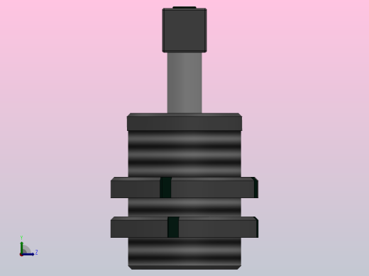 KZG-LG（D）空压全牙型转角缸[KZG-LG50SL×0]左视缩略图