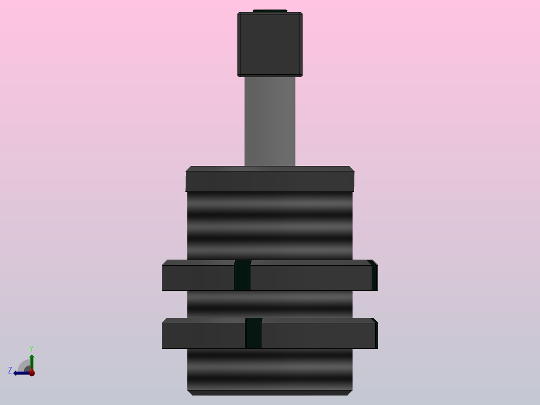 KZG-LG（D）空压全牙型转角缸[KZG-LG50SL×0]右视图