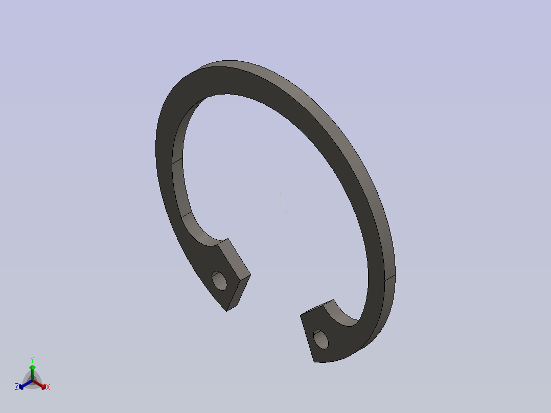 GB╱T 893-2017[孔用弹性挡圈B型35B]正等轴测图