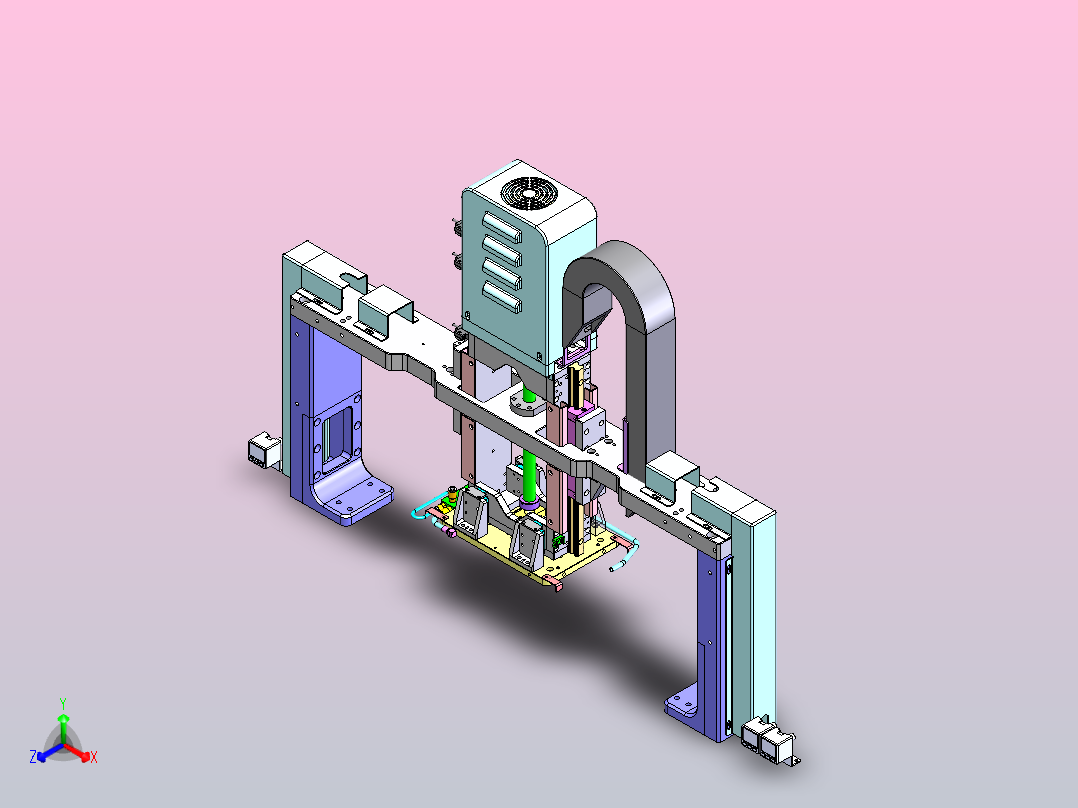 升降机构（电机随动式）正等轴测图
