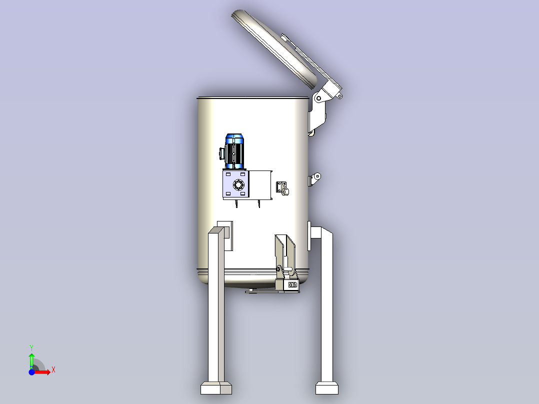 医用医疗垃圾粉碎机3D模型三维数模图纸前视图