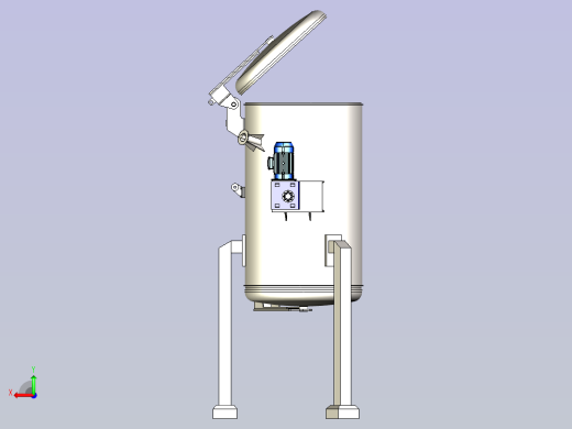 医用医疗垃圾粉碎机3D模型三维数模图纸后视缩略图