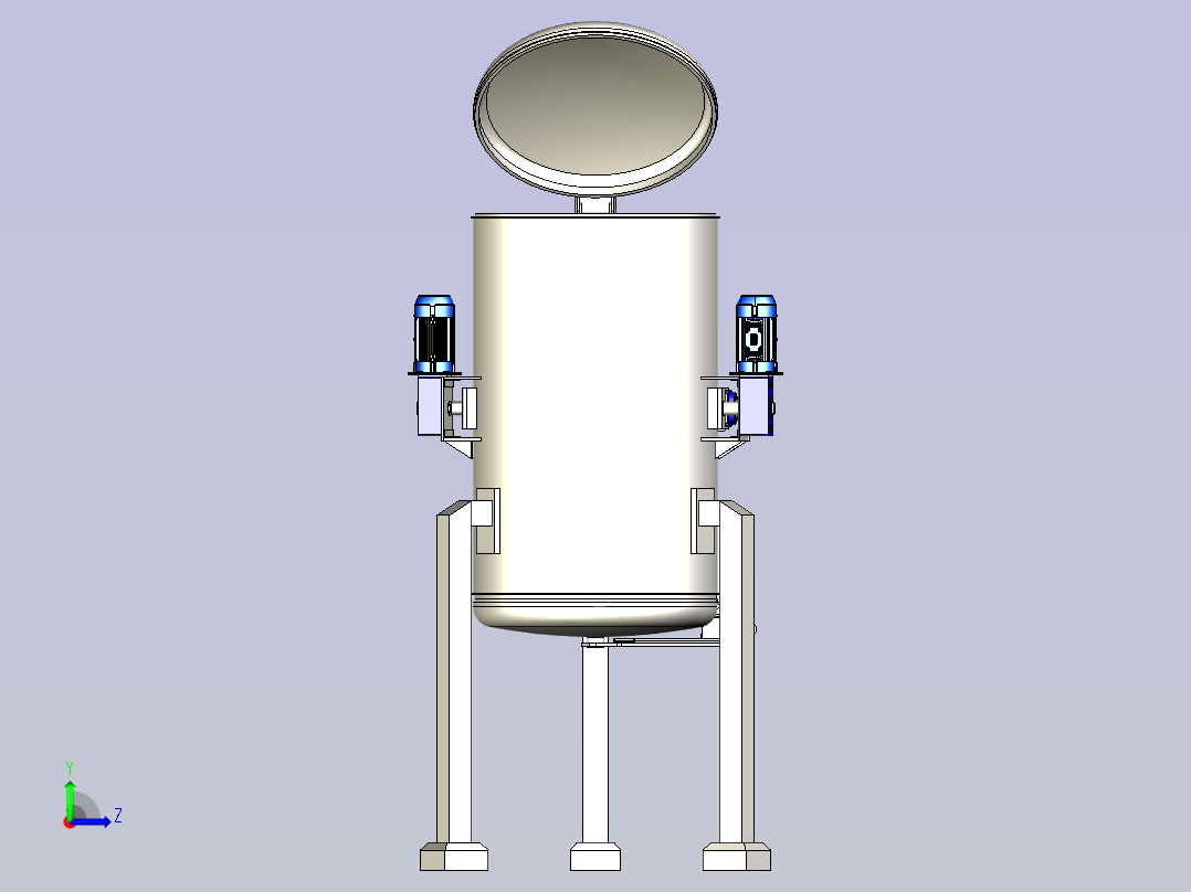 医用医疗垃圾粉碎机3D模型三维数模图纸左视图