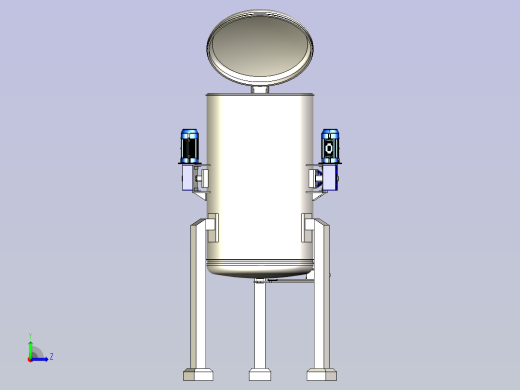 医用医疗垃圾粉碎机3D模型三维数模图纸左视缩略图