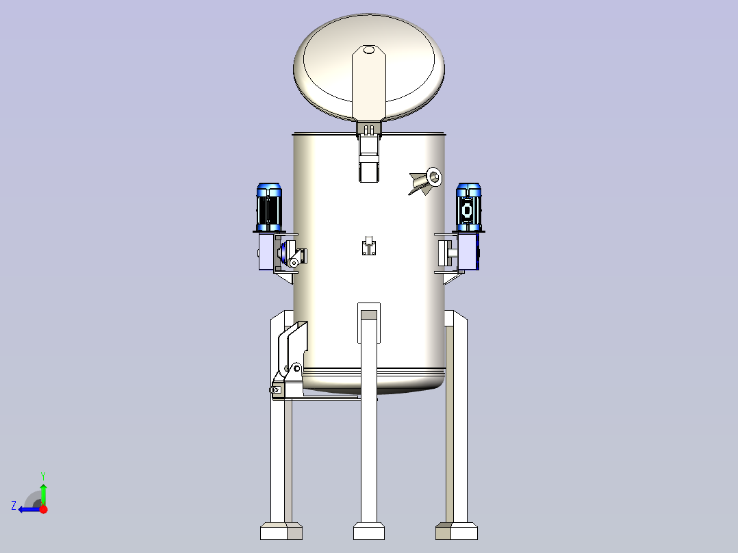 医用医疗垃圾粉碎机3D模型三维数模图纸右视图