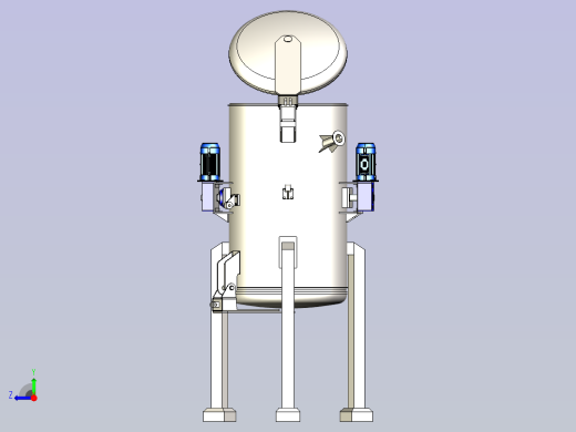 医用医疗垃圾粉碎机3D模型三维数模图纸右视缩略图
