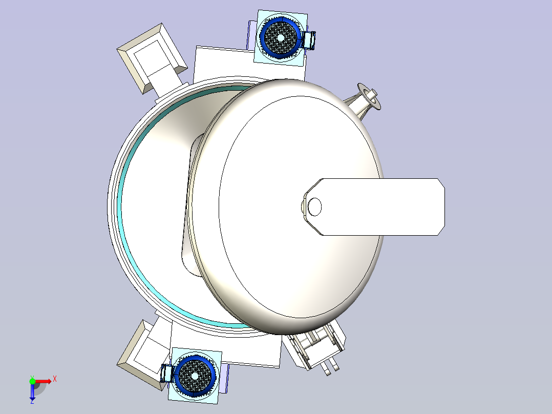 医用医疗垃圾粉碎机3D模型三维数模图纸俯视图